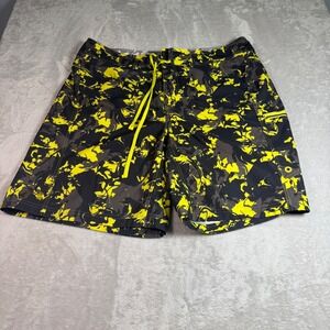 Under Armour Mens Size 42 Board Shorts Swim Trunks Camo Black Yellow